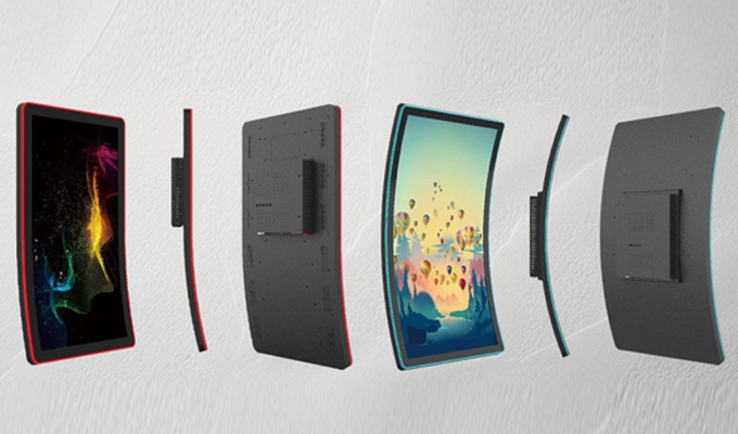 Curved-touch-monitors-assembly