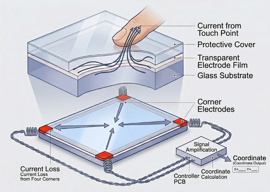 Surface Capacitive Touchscreen Technology